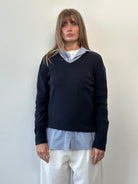 Armani Jeans Pure Cotton V Neck Jumper - M/L - SYLK