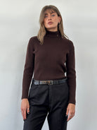 Ralph Lauren Rib Knit Turtle Neck Jumper - M - SYLK