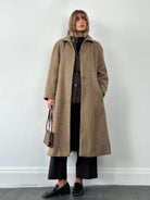 Max Mara Pure Wool Fuzzy Concealed Placket Coat - L - SYLK