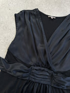 Jigsaw Silk Tie Vest Peplum Top - M - SYLK