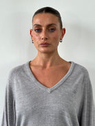 Christian Dior V Neck Logo Knitted Jumper - L/XL - SYLK