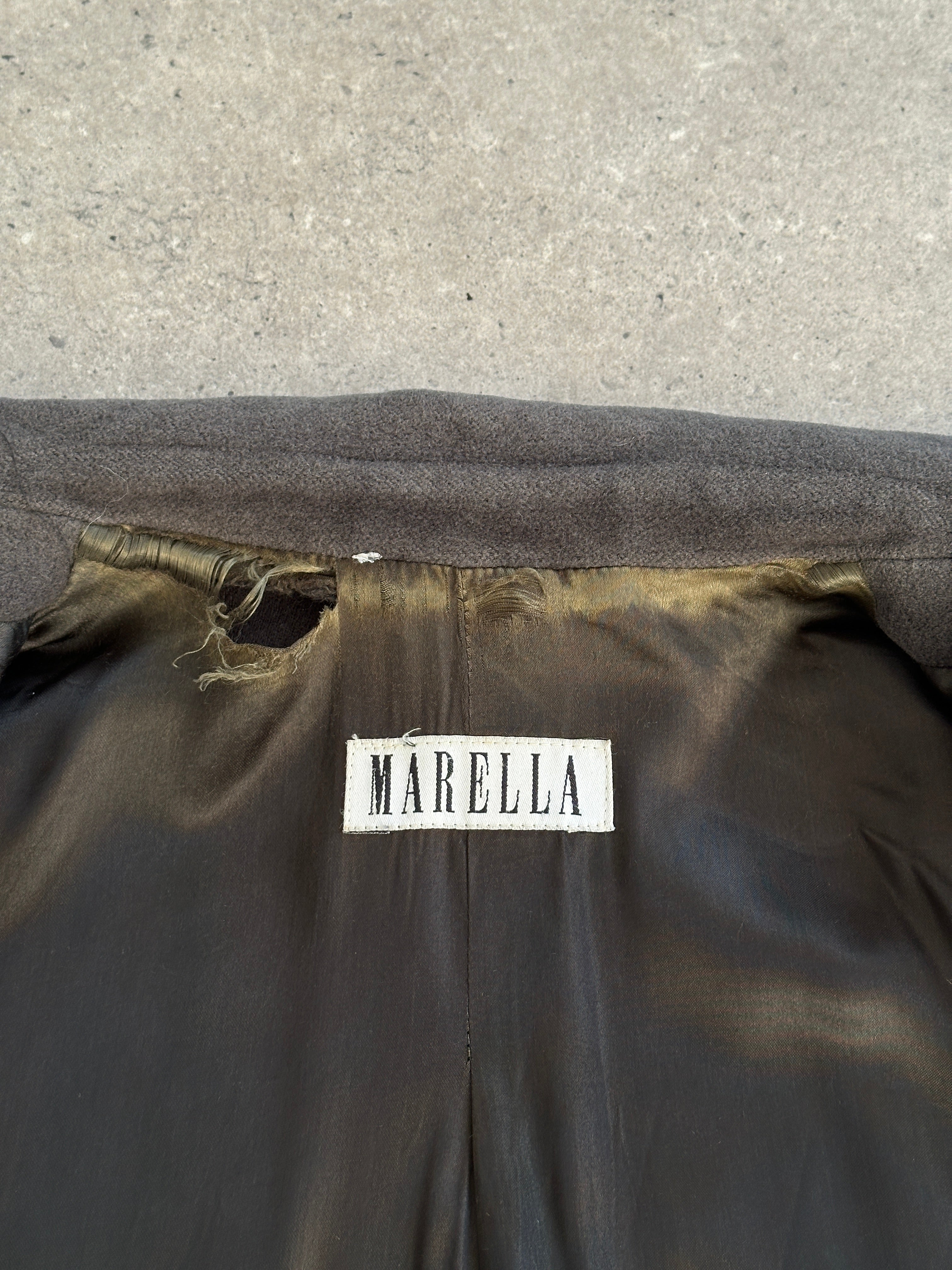 Marella Virgin Wool Double Breasted Coat - L/XL - SYLK