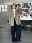 Burberry 1980s Pure Wool Single Breasted Check Blazer - 44R/XL - SYLK