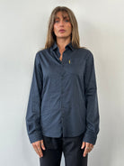 Armani Jeans Stripe Cotton Logo Shirt - M - SYLK