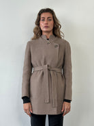 Italian Vintage Wool Reversible Belted Coat - M - SYLK