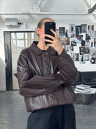 Jaeger 80s Leather Bomber Jacket - XL - SYLK