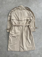 Yves Saint Laurent 1980s Cotton Double Breasted Belted Trench Coat - XL - SYLK