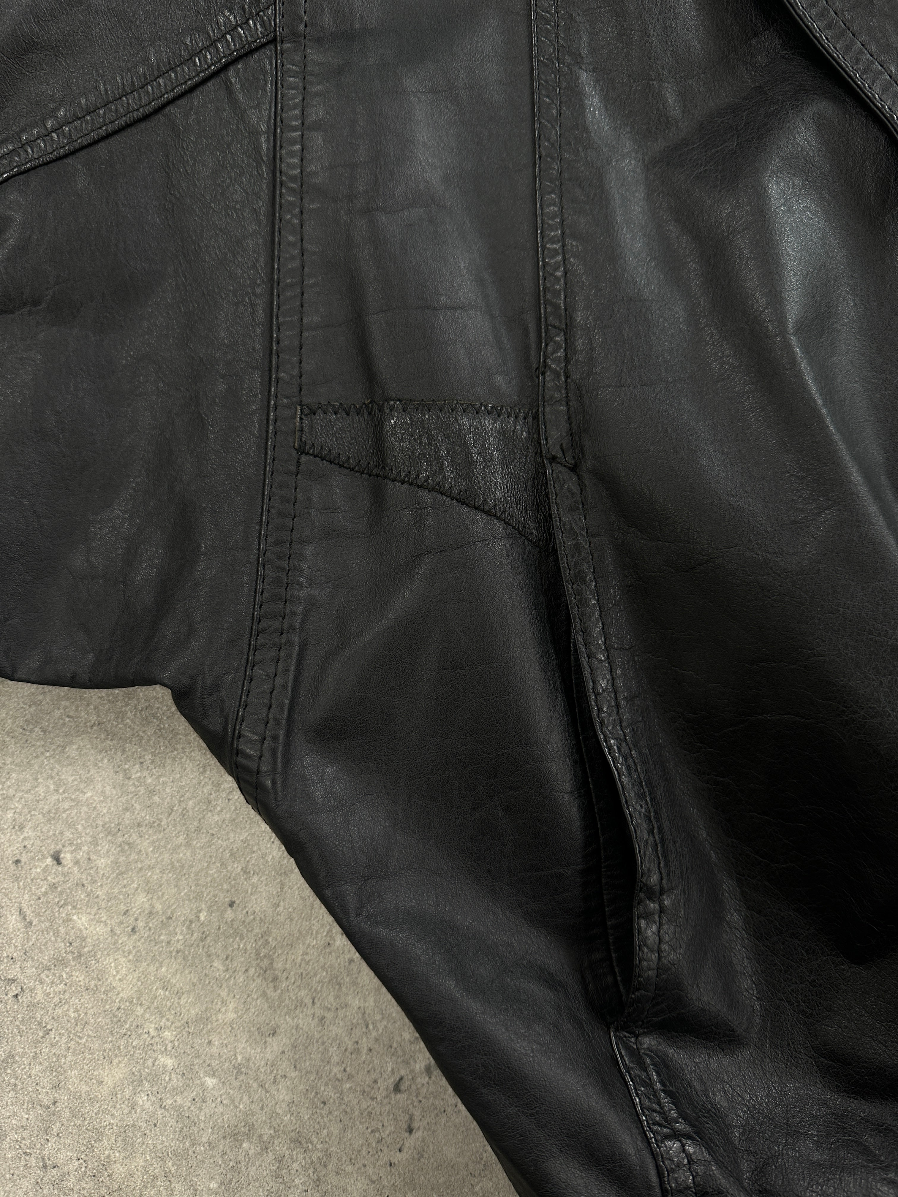 Vintage Leather Blouson Bomber Jacket - XL - SYLK