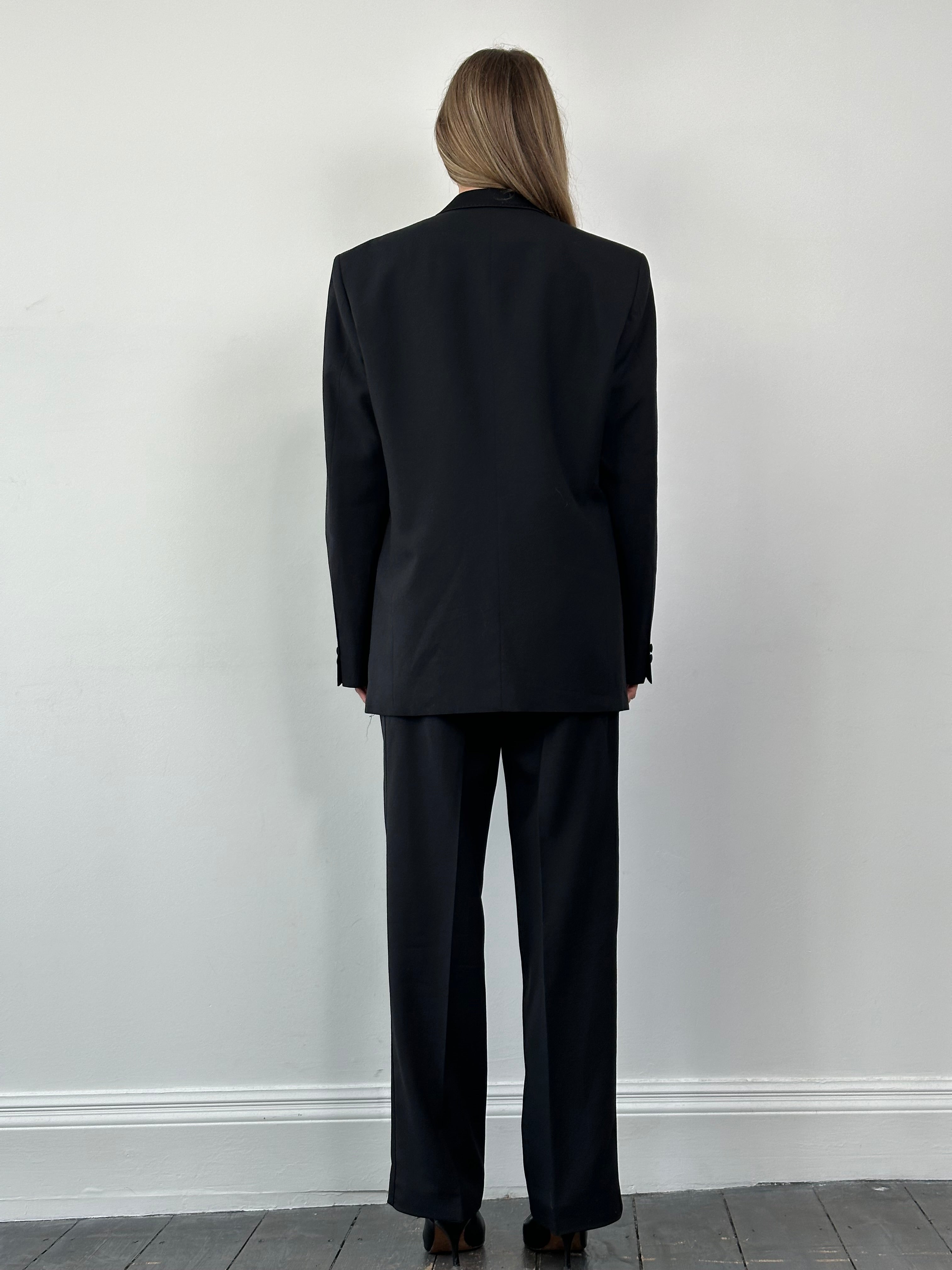 Vintage Tuxedo Pure Wool Shawl Label Single Button Suit - 42R/W36 - SYLK