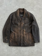 Guess Distressed Leather Jacket - XL - SYLK