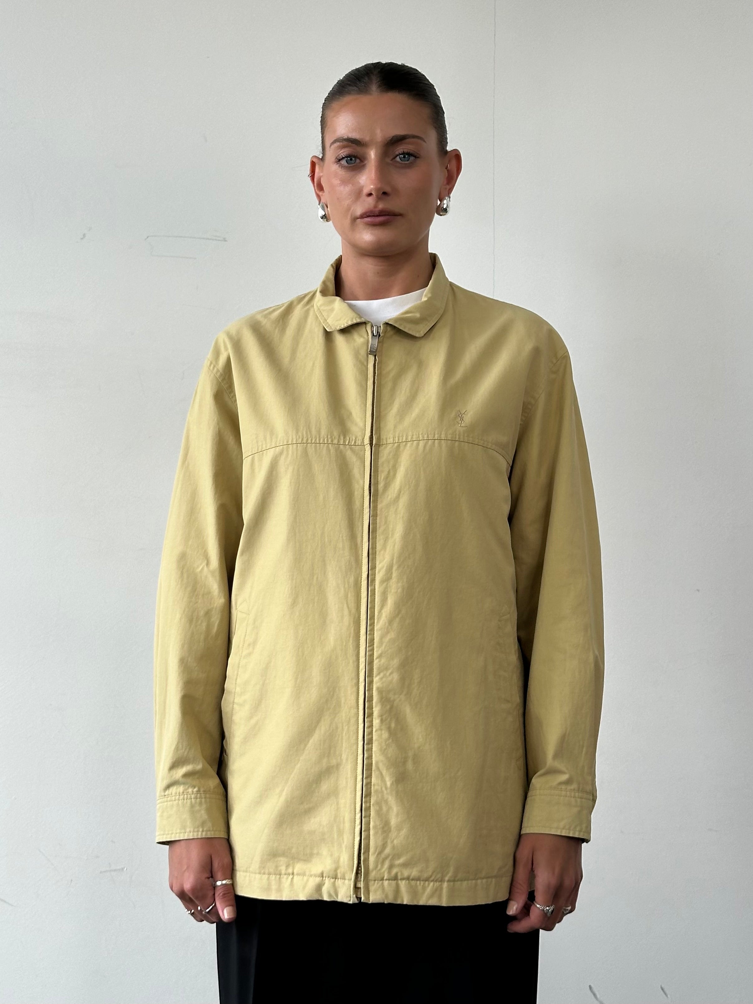 Yves Saint Laurent Logo Bomber Jacket - L - SYLK