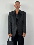 Yves Saint Laurent 80s Wool Silk Single Button Tuxedo Blazer - 38R/M - SYLK