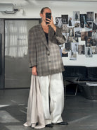 Giorgio Armani 1980s Pure Wool Check Blazer - 42R/XL - SYLK