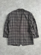 Giorgio Armani 1980s Pure Wool Check Blazer - 42R/XL - SYLK