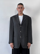 Versace Classic V2 90s Bespoke Button Woven Single Breasted Blazer - 42R/L - SYLK