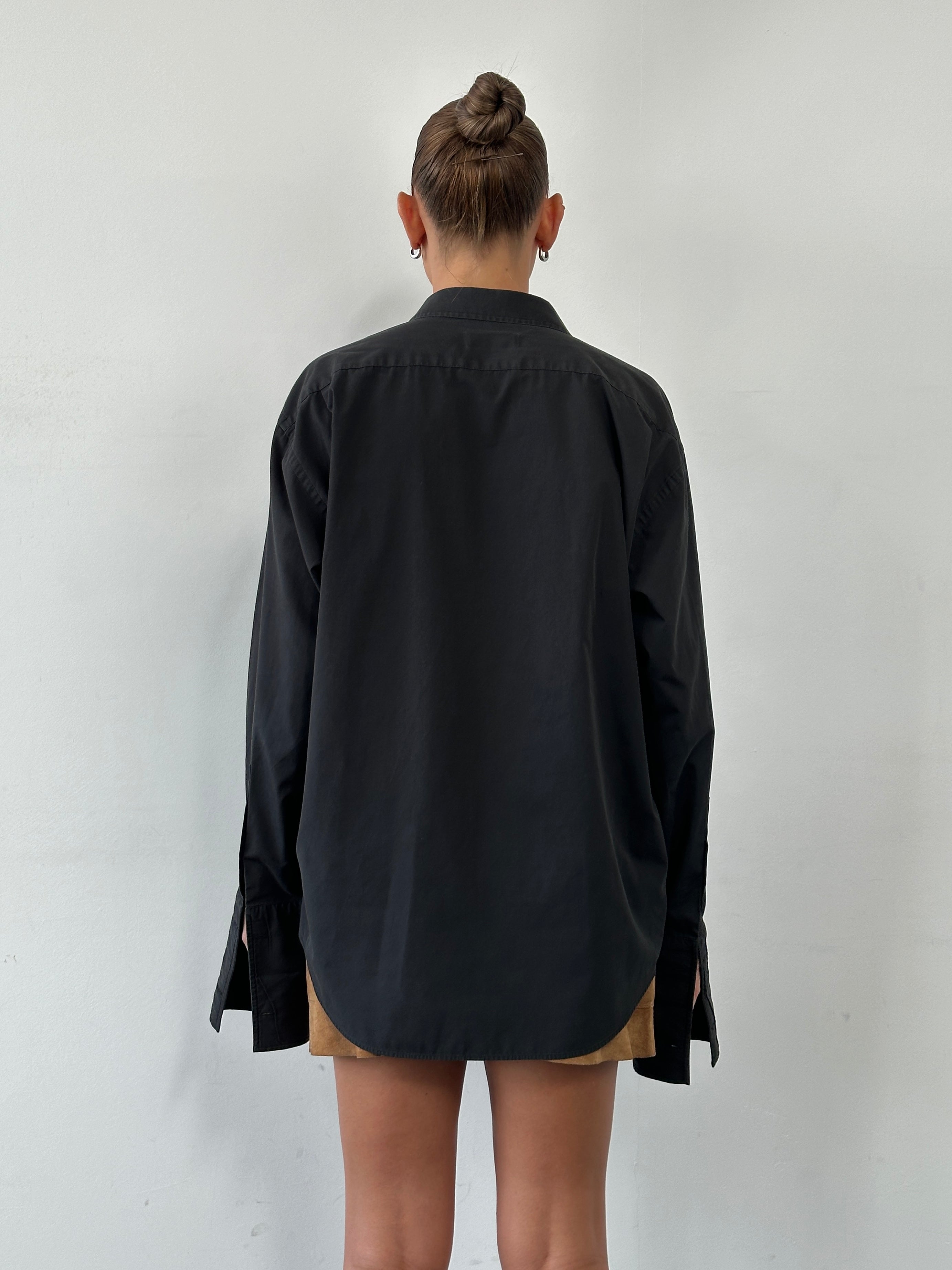 Yves Saint Laurent 00s Cotton Logo Dress Shirt - L - SYLK