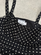 Max Mara Pianoforte 90s Pure Silk Polkadot Asymmetric Midi Dress - S/M - SYLK
