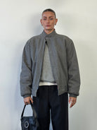 Vintage Wool Fleece Lined Bomber Jacket - L - SYLK