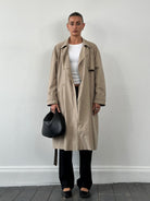 St Michael 90s Double Breasted Belted Trench Coat - XL - SYLK