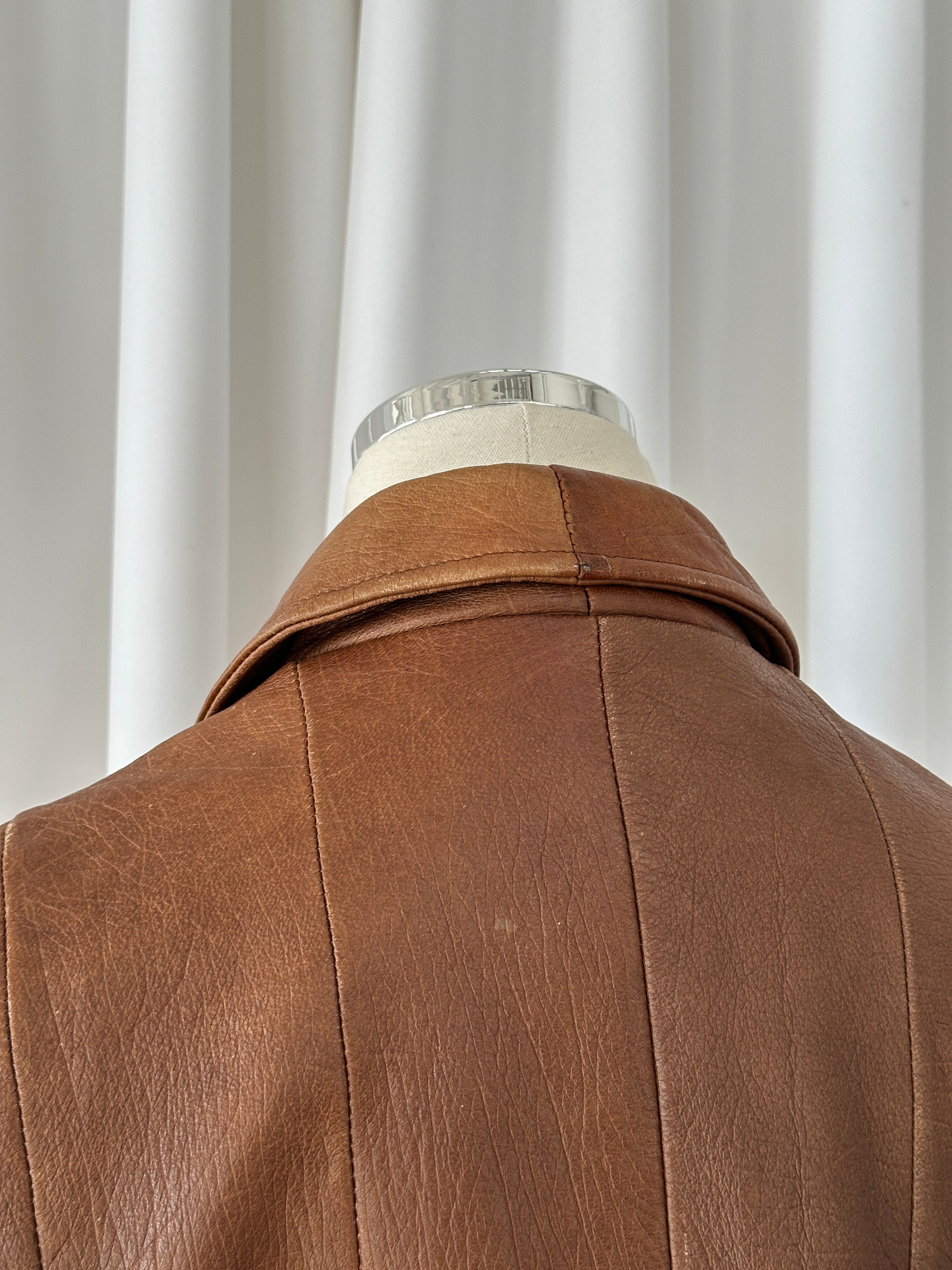 Italian Vintage 1980s Leather Bomber Jacket - M/L - SYLK