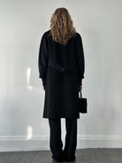 Vintage Wool Mohair Concealed Placket High Neck Coat - M - SYLK