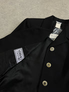 Versace Classic V2 90s Pure Wool Bespoke Rhinestone Button Fitted Blazer - S/M - SYLK