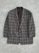 Giorgio Armani 1980s Pure Wool Check Blazer - 42R/XL - SYLK