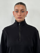 Burberry Brit Pure Cotton Logo Quarter Zip Jumper - L - SYLK