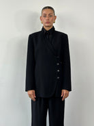 Giorgio Armani 80s Black Label Pure Wool Wide Leg Suit - M/L - SYLK