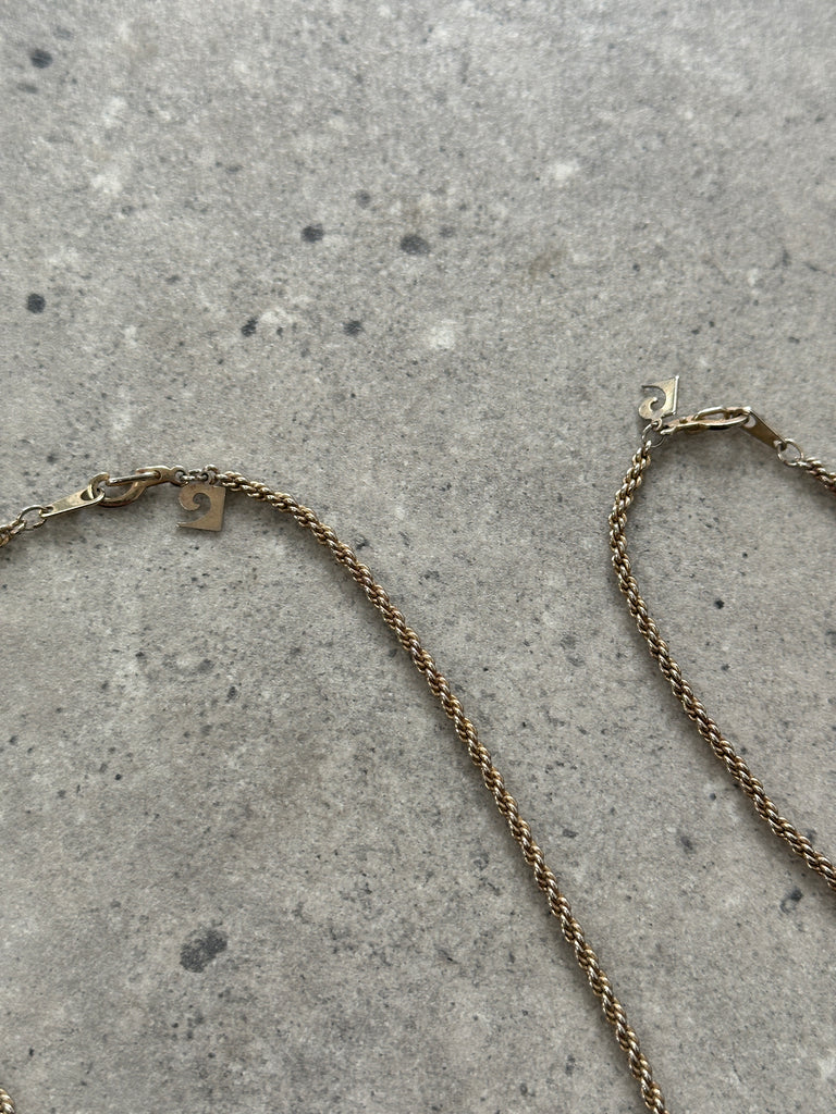 Pierre Cardin Gold Plated Necklace & Bracelet Chain Set - SYLK