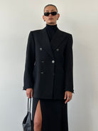 Vintage Wool Double Breasted Blazer - L - SYLK