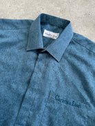 Christian Dior Silk Print Short Sleeve Logo Shirt - L - SYLK