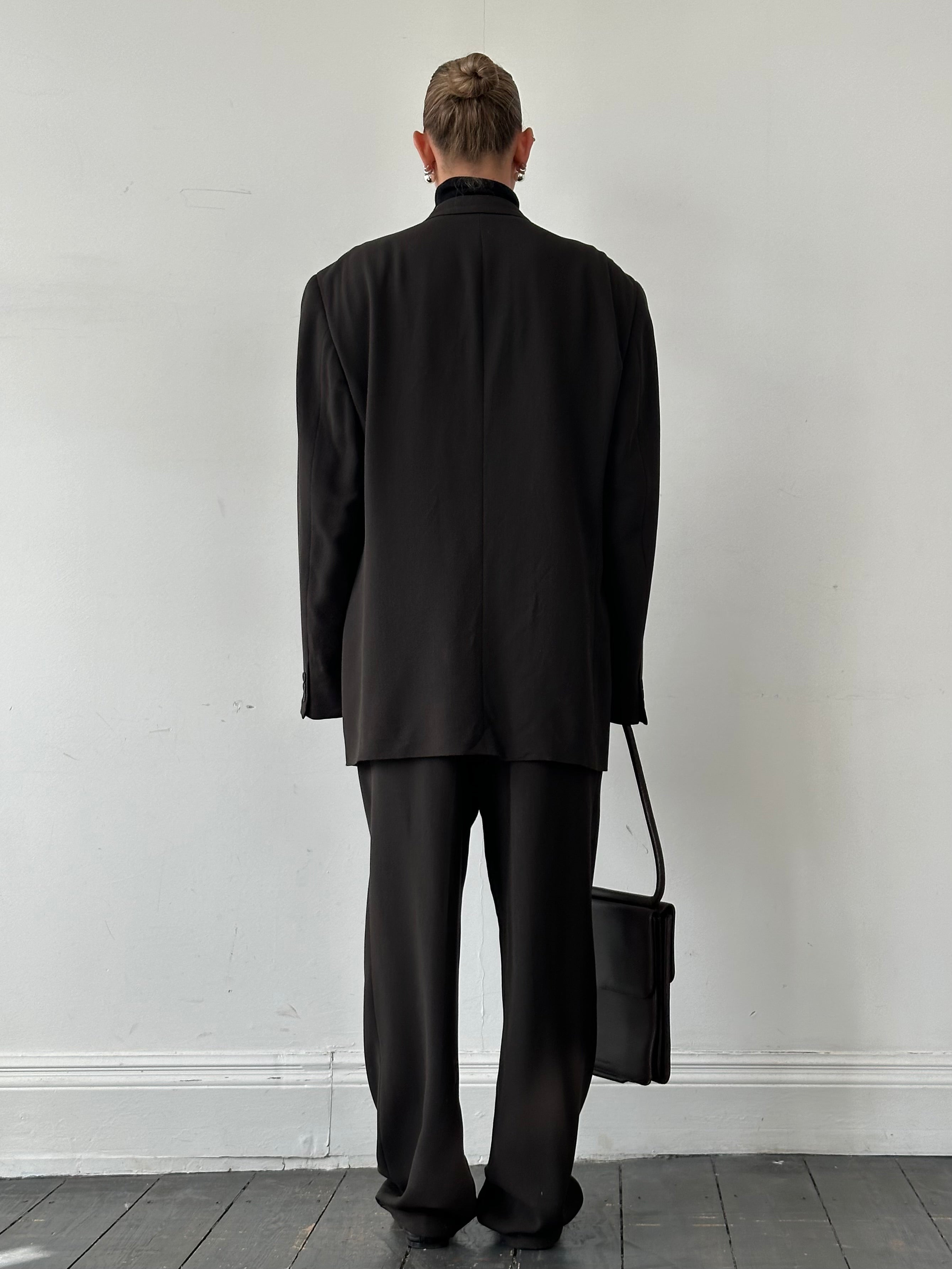 Giorgio Armani Virgin Wool Ribbed Single Breasted Suit - 48L/W36 - SYLK