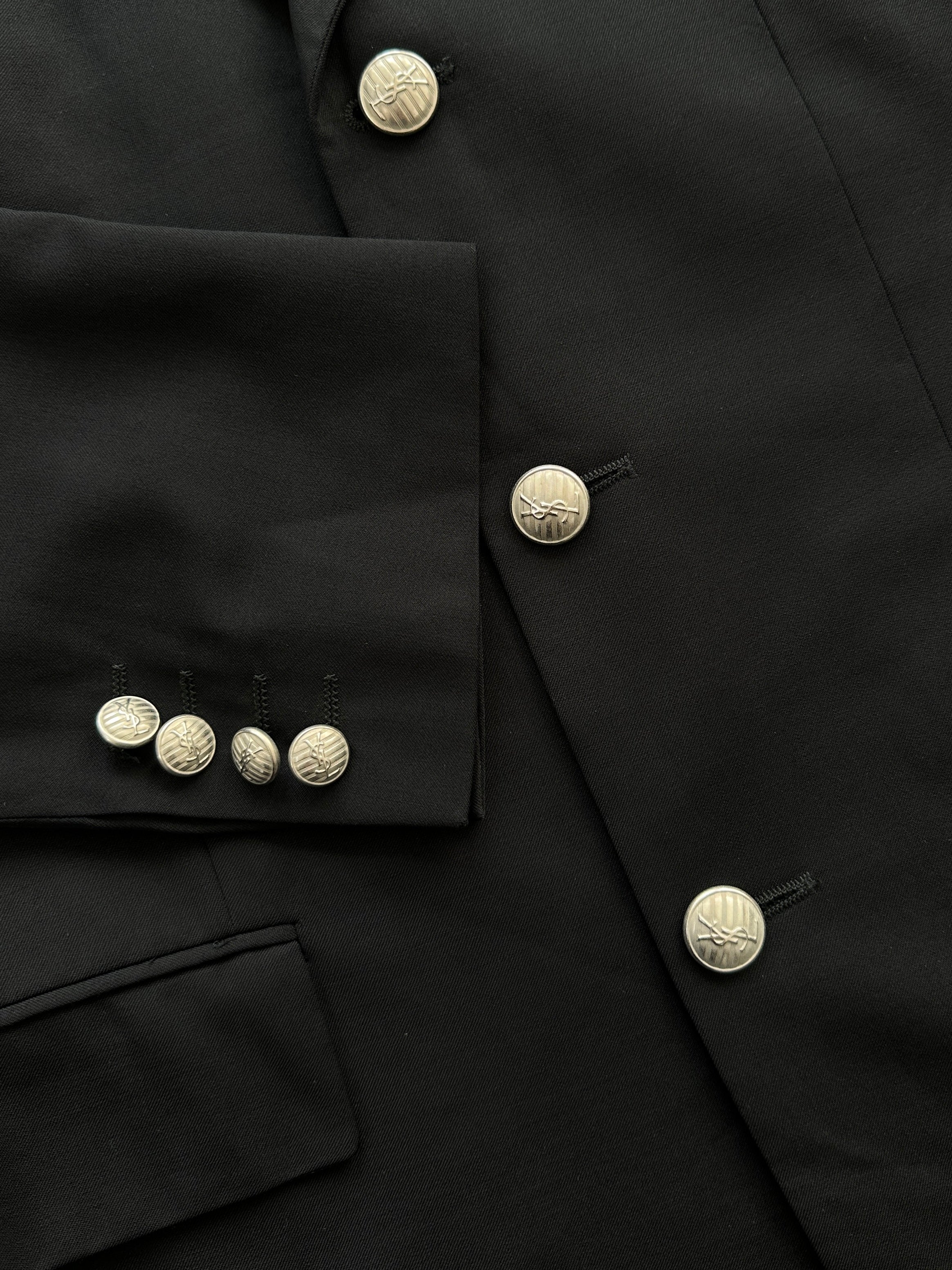 Yves Saint Laurent 1990s Pure Wool Bespoke Button Blazer - 36R/M - SYLK