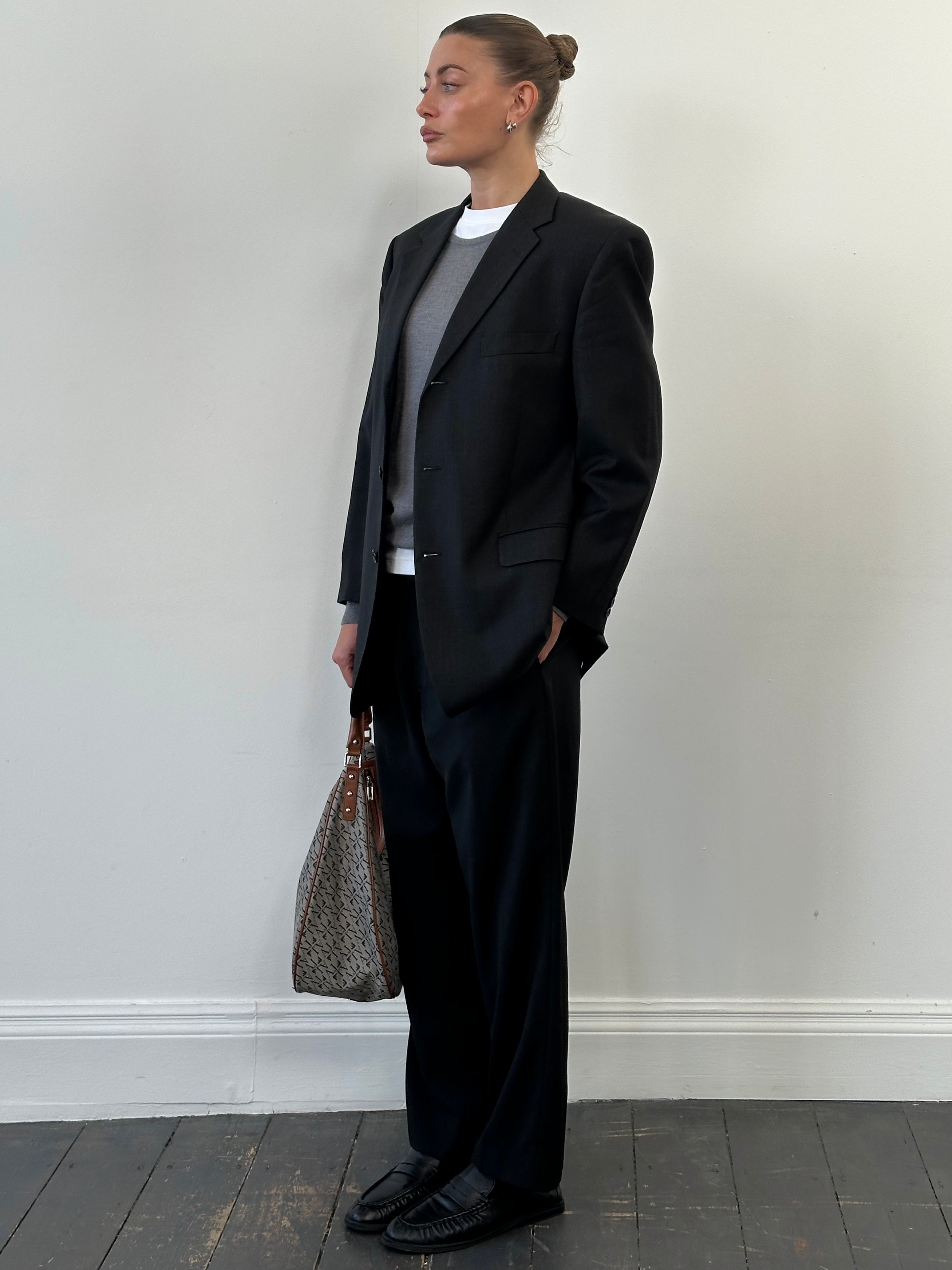 Yves Saint Laurent Pour Homme 1990s Pure Wool Single Breasted Suit - 40S/W32 - SYLK