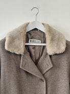 Marella Removable Collar Virgin Wool Coat - XL - SYLK