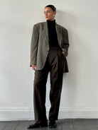 Giorgio Armani Pure Wool Check Blazer - XL - SYLK
