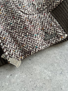 Vintage Pure Wool Herringbone Bomber Jacket - L - SYLK