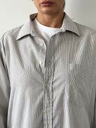 Christian Dior Stripe Cotton Logo Shirt - XL - SYLK