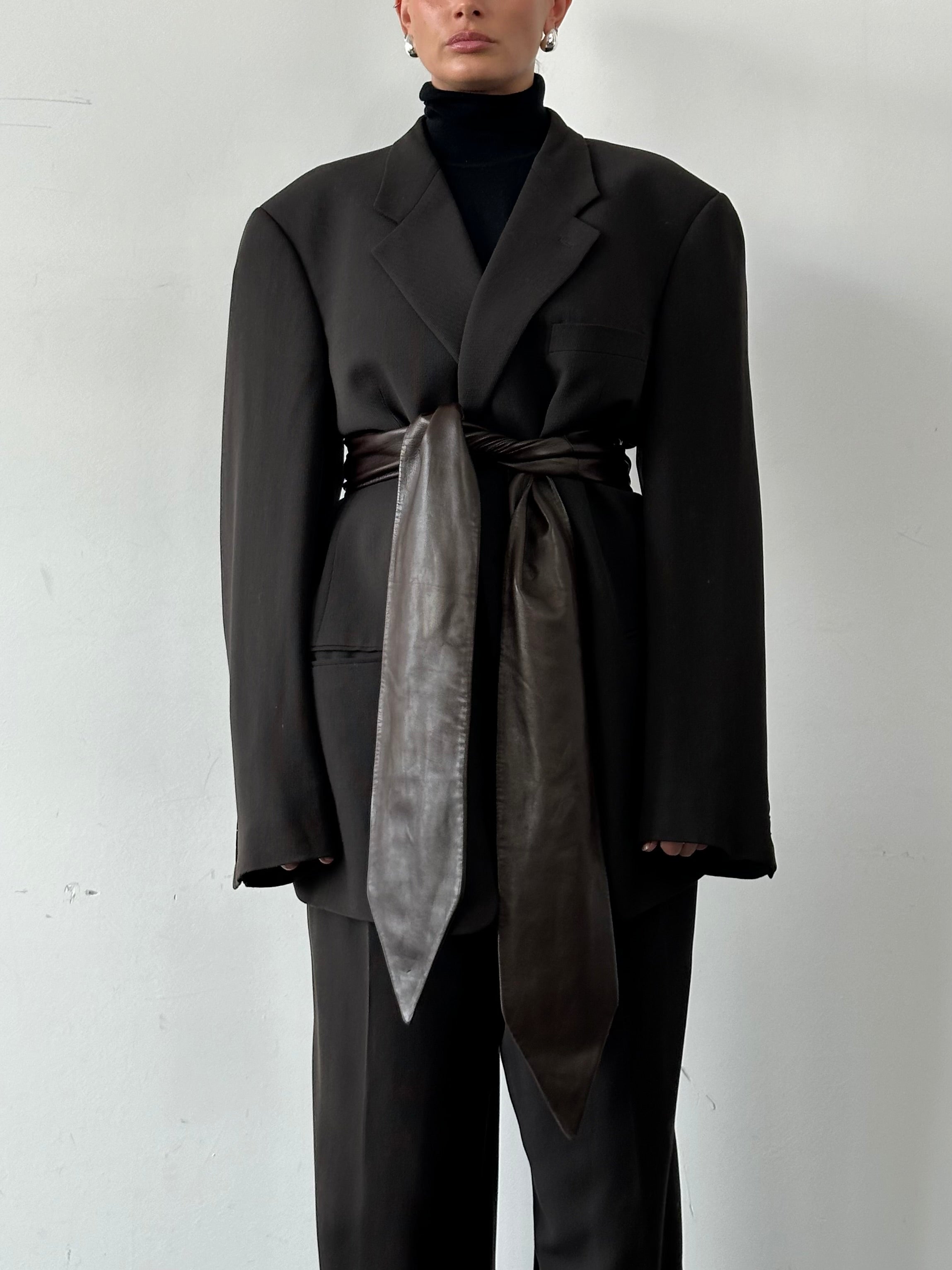 Giorgio Armani Virgin Wool Ribbed Single Breasted Suit - 48L/W36 - SYLK