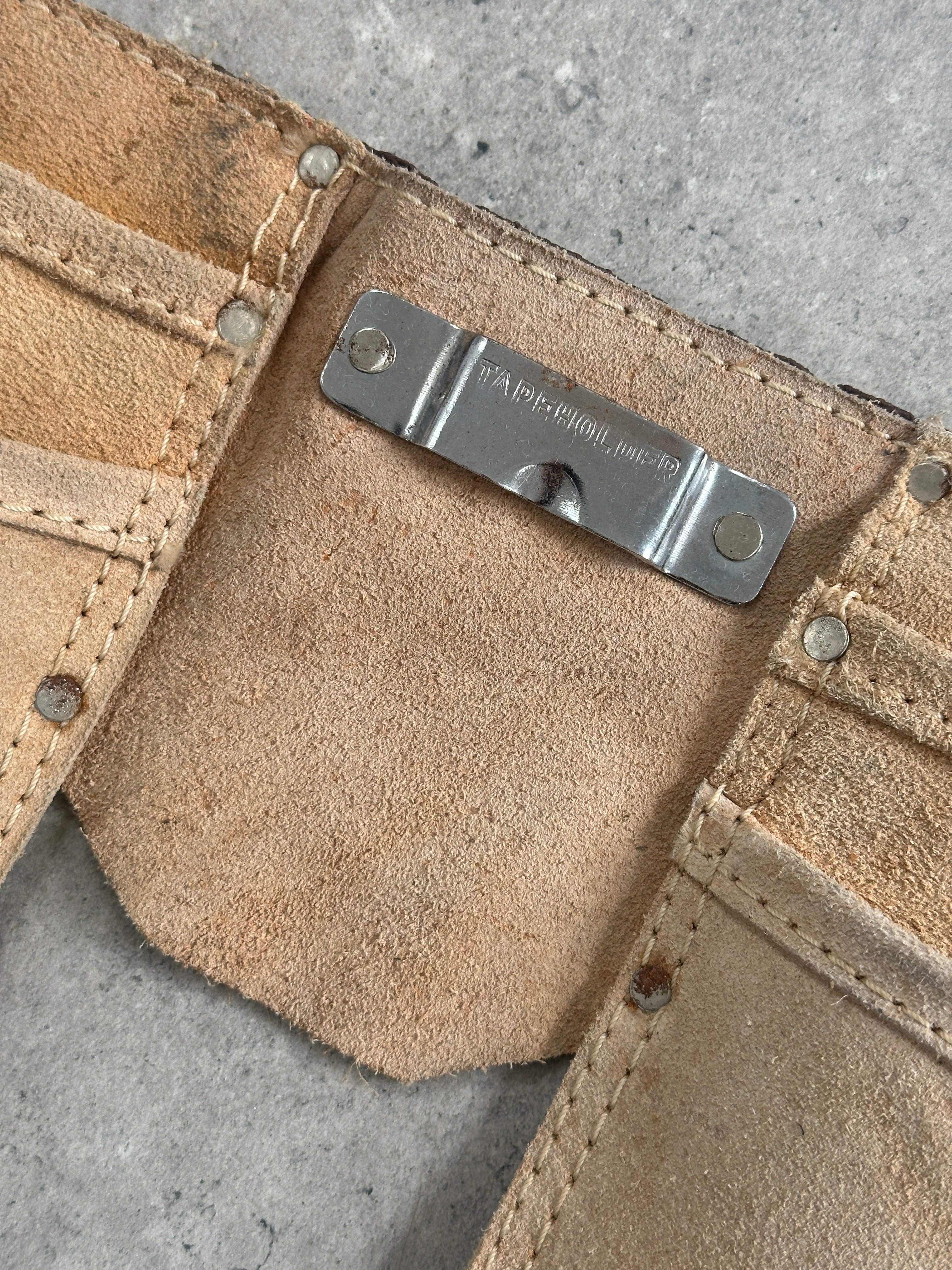 Vintage 1980s Suede Workwear Belt Bag - One Size - SYLK