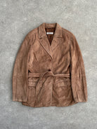 Marella Suede Belted Jacket - M - SYLK