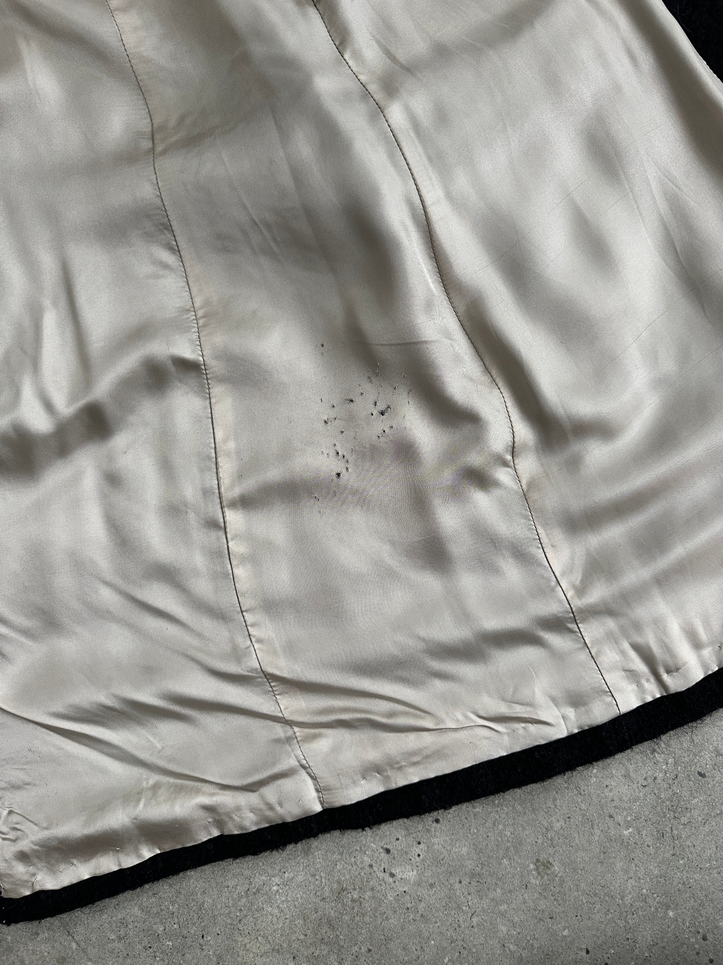 Trussardi Fuzzy Virgin Wool Mohair Single Breasted Coat - M - SYLK