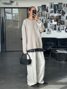 Yves Saint Laurent 2000s Pure Cotton Knitted Logo Jumper - XL - SYLK