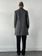 Emporio Armani Fuzzy Wool Mohair Single Breasted Coat - M - SYLK