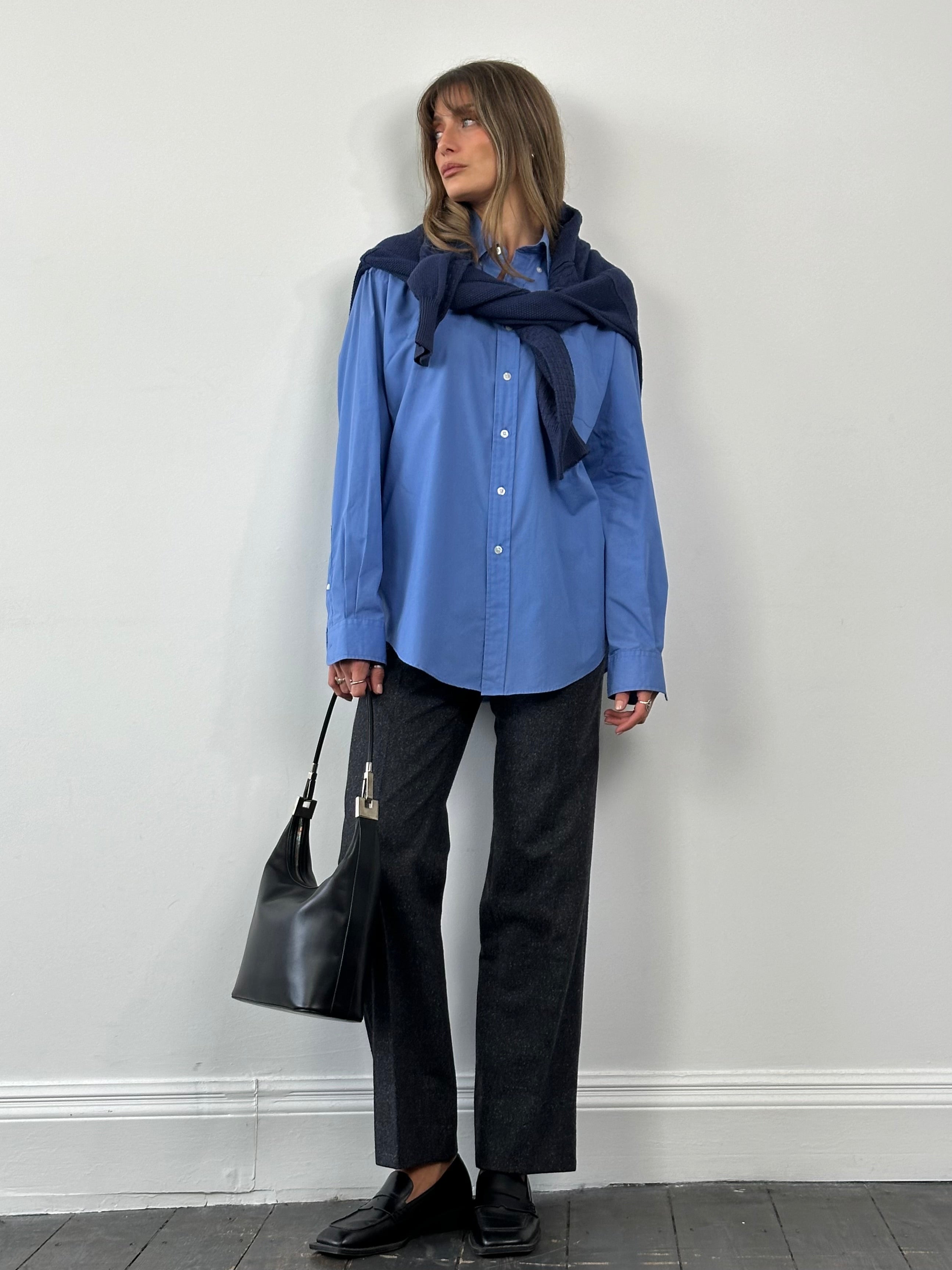 Italian Vintage Brushed Wool Cashmere Tailored Trousers - W28 - SYLK