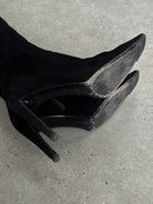 Prada Square Toe Suede Heeled Knee Boots - UK 7.5 / EU 40.5 - SYLK