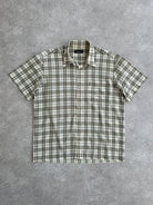 Yves Saint Laurent 2000s Cotton Check Short Sleeve Logo Shirt - XL - SYLK