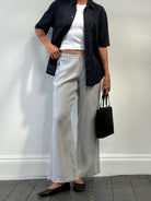 Armani Jeans Pure Linen Flared Trousers - W33 - SYLK