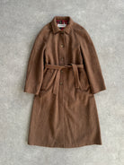 Marella Circa 90s Brushed Wool Single Breasted Belted Coat - M - SYLK